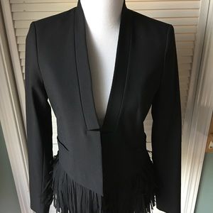 Sharp black "tuxedo" Blazer with tassels